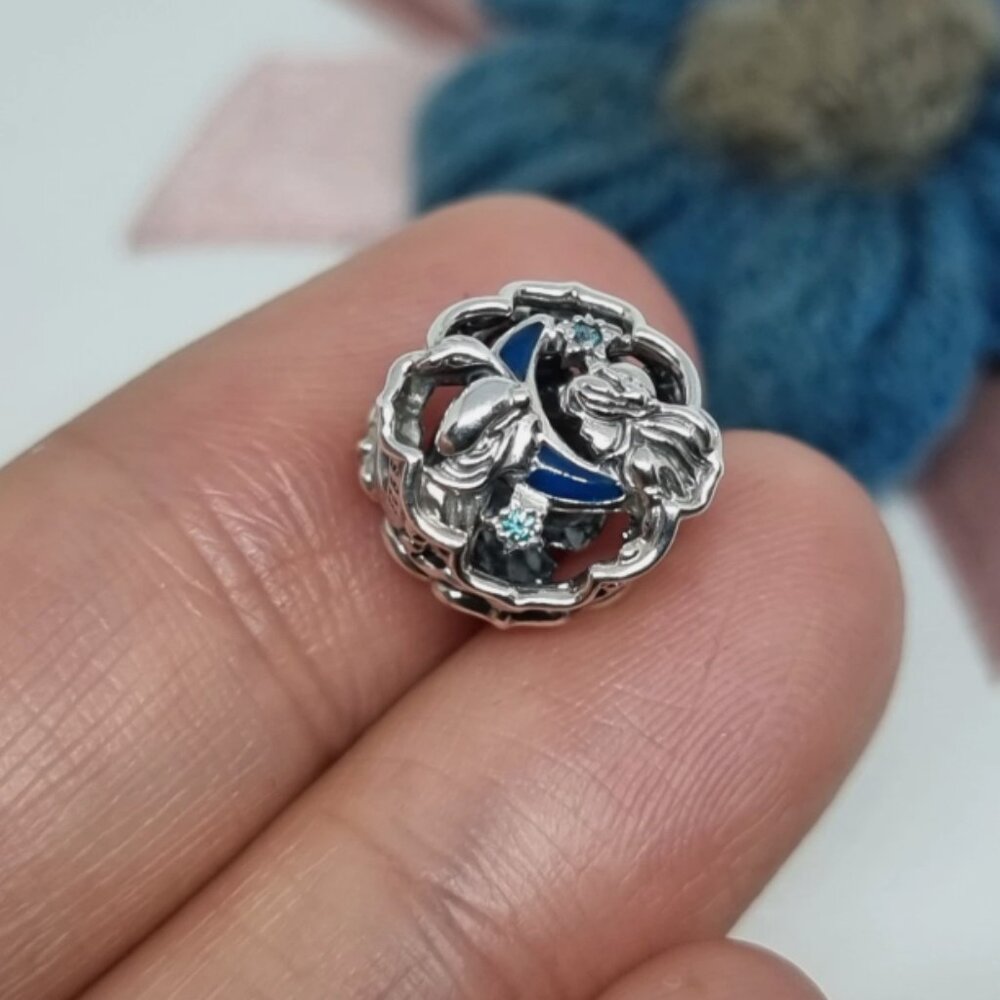 New Pandora S925 Disney Aladdin Princess Jasmine & Genie Bracelet Charm - Picture 2 of 5